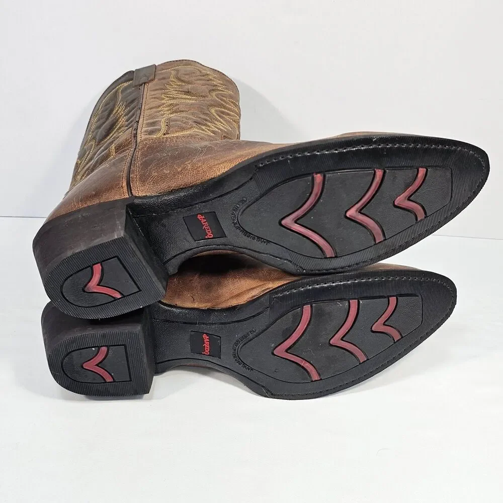 Laredo Birchwood 68452 Mens 16 D Brown Distressed Leather Western Cowboy Boots